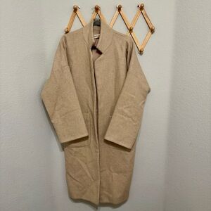 Mara Hoffman Wool Tan Brown Open Coat Size S